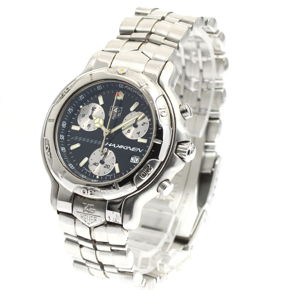 TAG HEUER 6000 series Mika Hakkinen model CH1114 Chronograph black Dial Quartz Men's Watch_884889