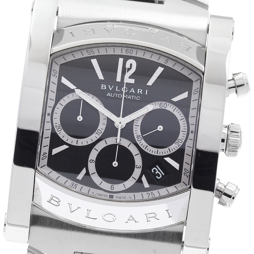 BVLGARI Assioma AA48SCH Chronograph black Dial Automatic Men's Watch_884925