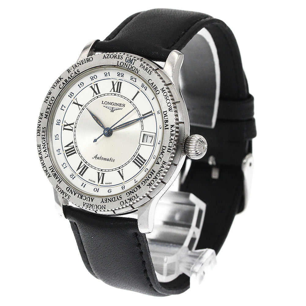 LONGINES Lindbergh GMT L2.611.4 Silver / White Dial Automatic Men's Watch_884994