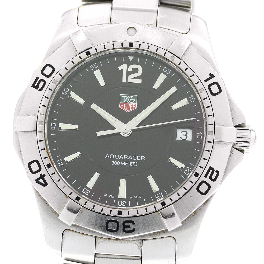 TAG HEUER Aqua racer WAF1110 Date black Dial Quartz Men's Watch_885025