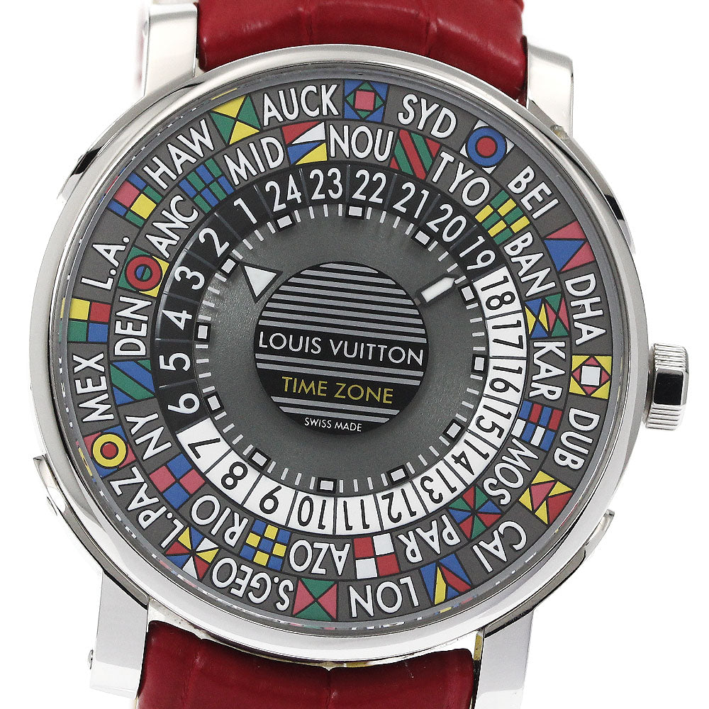 LOUIS VUITTON Escal time zone Q5D20 World time gray Dial Automatic Men's Watch_885083
