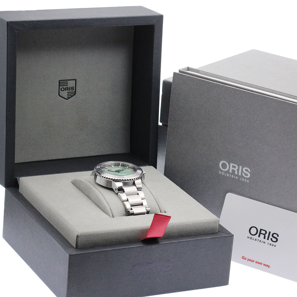 ORIS Aquis 01 733 7732 4137 Date Green Dial Automatic Men's Watch_885339