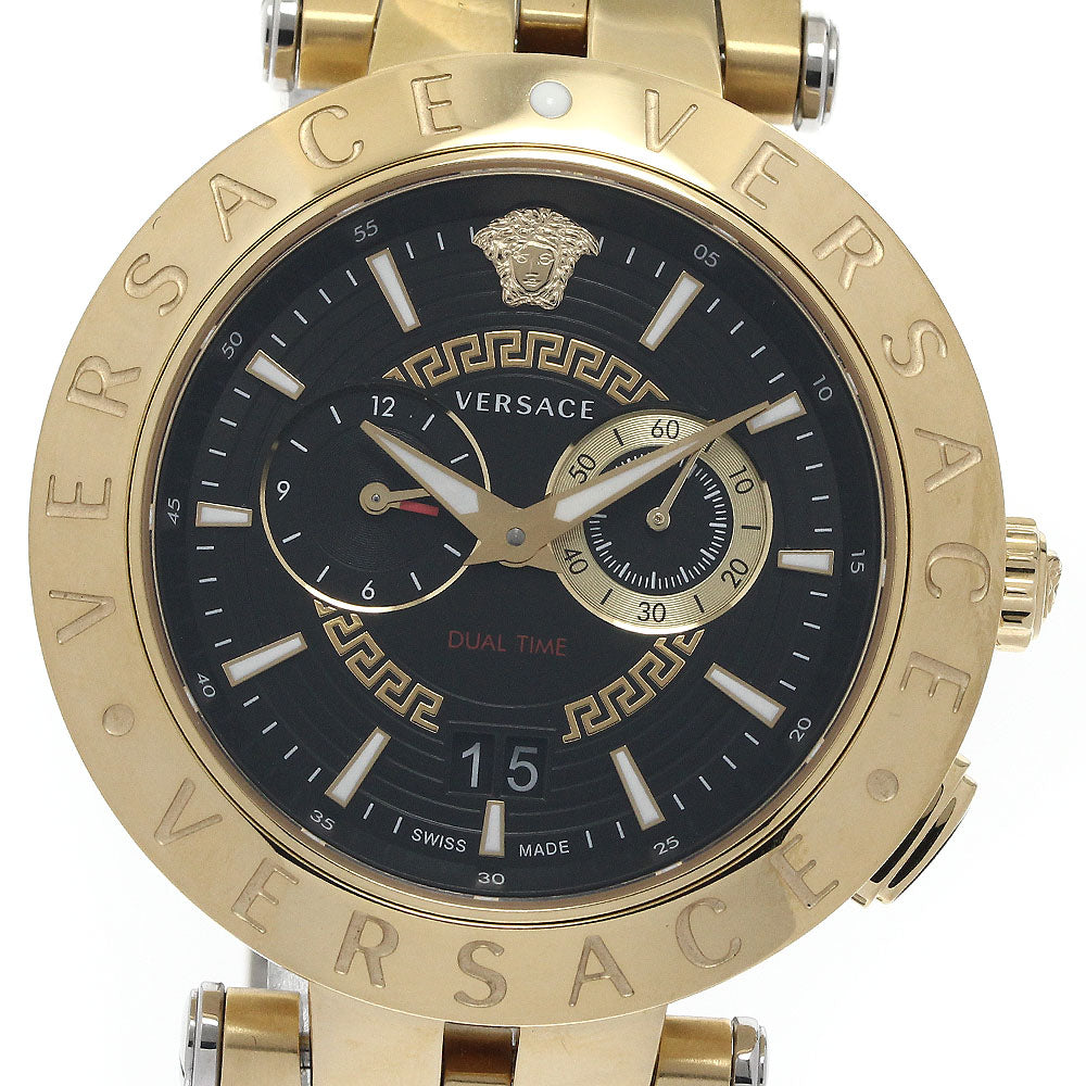 VERSACE V race VEBV00519 Dual time black Dial Quartz Men's Watch_885350