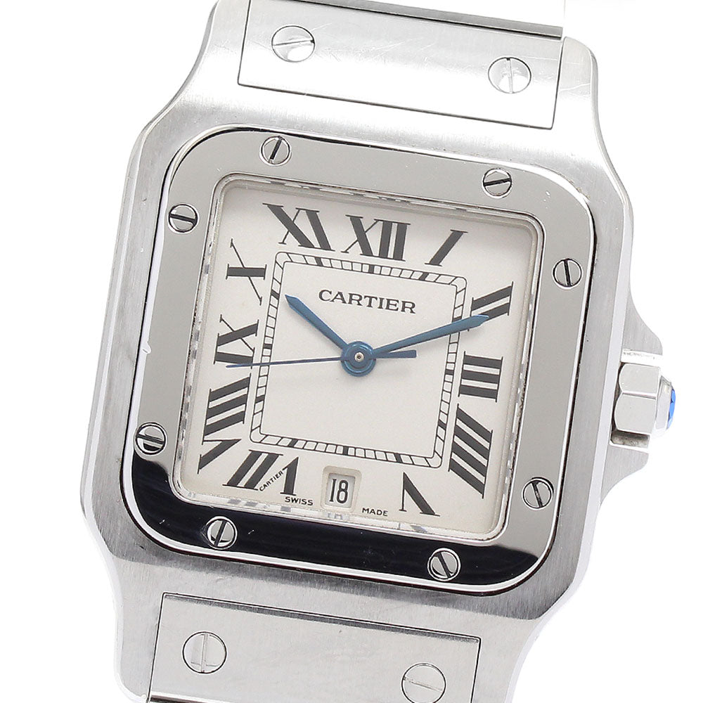 CARTIER Santos GalbeeLM W20060D6 Date beige Dial Quartz Men's Watch_885359