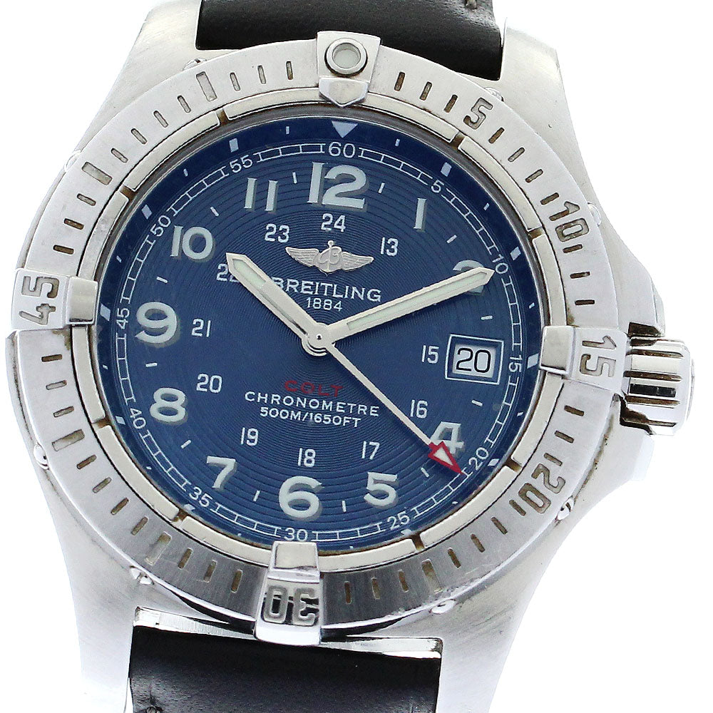 BREITLING Colt A74380 Date blue Dial Quartz Men's Watch_885366