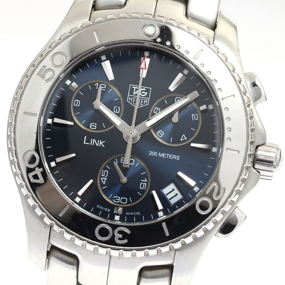 TAG HEUER Link CJ1112 Date Chronograph Navy Dial Quartz Men's Watch_885381