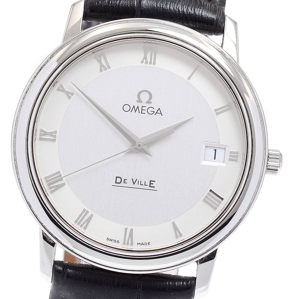 OMEGA De Ville Prestige 4810.33.01 Date Silver Dial Quartz Men's Watch_885401