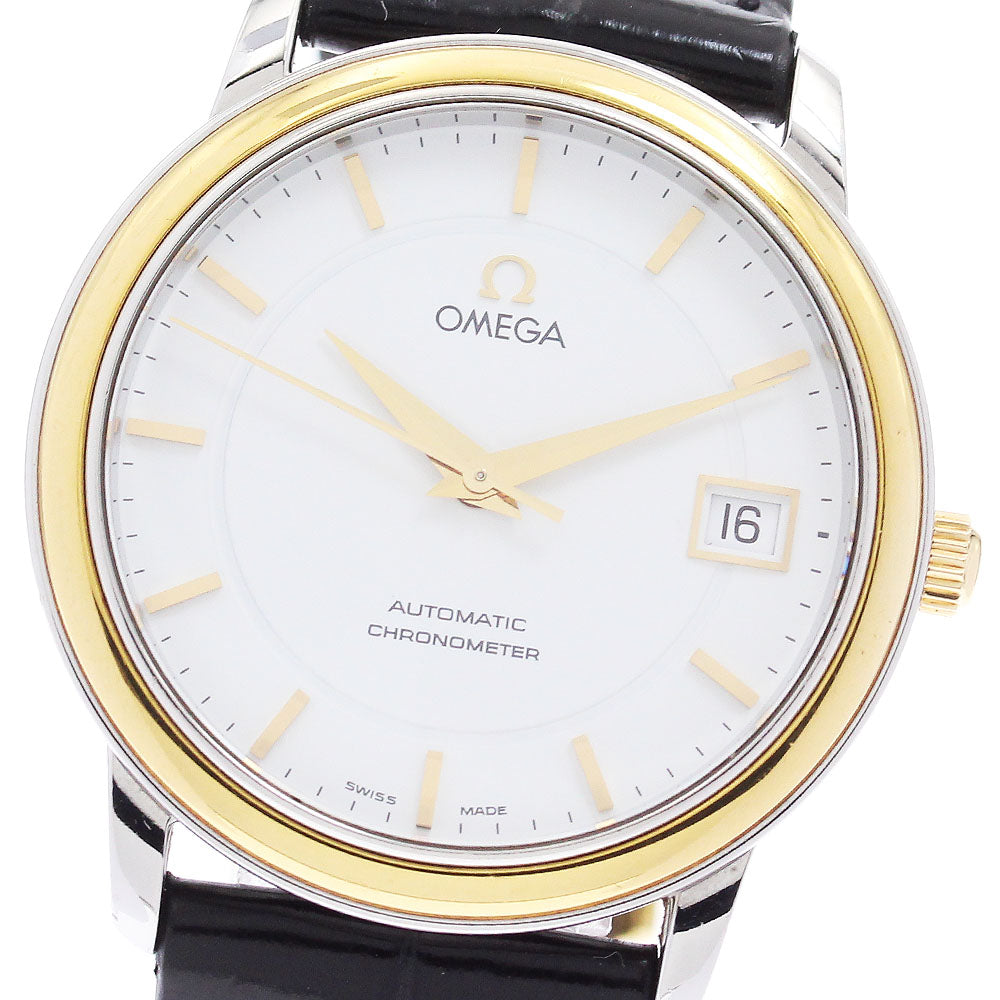 OMEGA De Ville Prestige 4700.21 YG bezel white Dial Automatic Men's Watch_885417