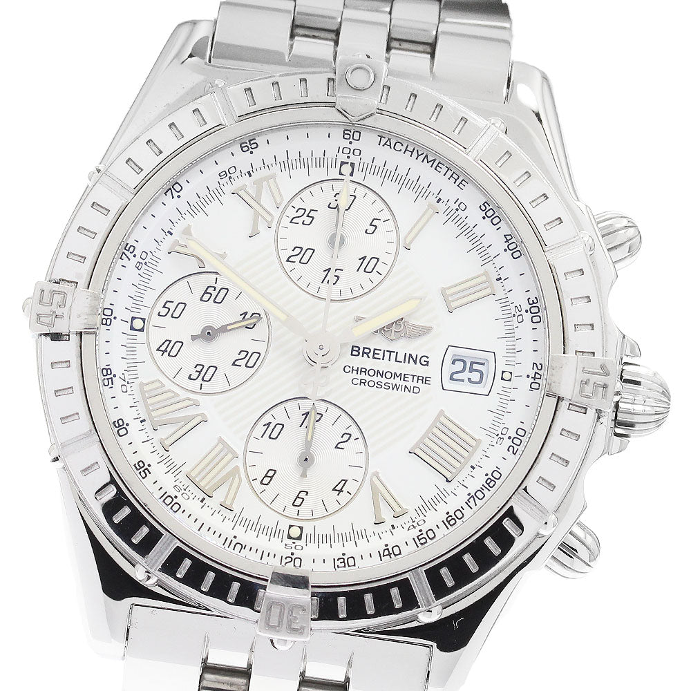 BREITLING Crosswind A13355 Chronograph white Dial Automatic Men's Watch_885460