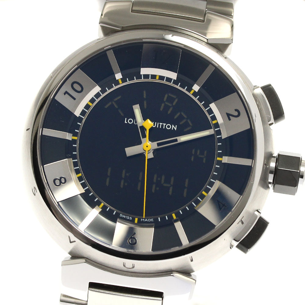 LOUIS VUITTON Tambour in black Q118F Quartz Men's Watch_885507