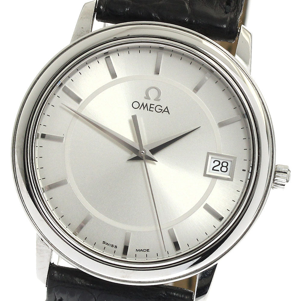OMEGA De Ville Prestige 4810.21.01 Date Silver Dial Quartz Men's Watch_885916