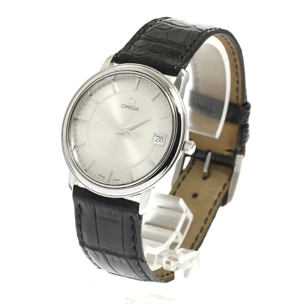 OMEGA De Ville Prestige 4810.21.01 Date Silver Dial Quartz Men's Watch_885916