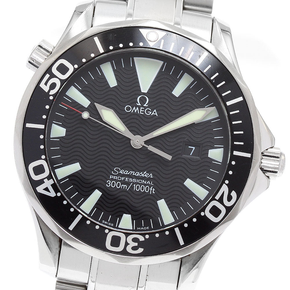 OMEGA Seamaster300 2264.50 Date black Dial Quartz Men's Watch_886092