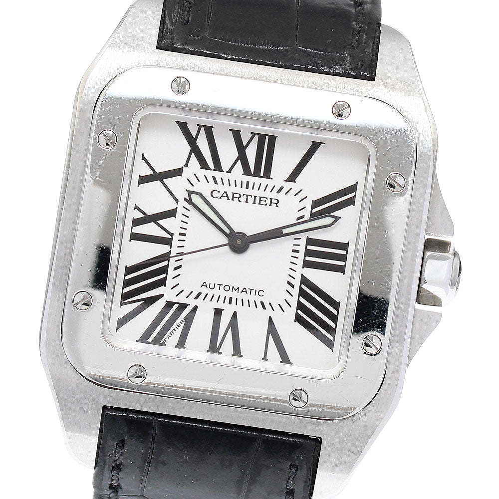 CARTIER Santos 100LM W20073X8 Silver Dial Automatic Men's Watch_886327