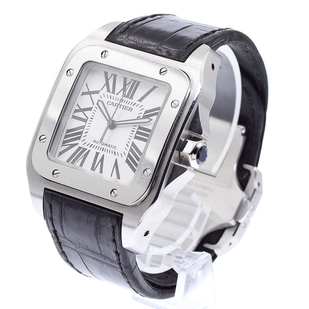 CARTIER Santos 100LM W20073X8 Silver Dial Automatic Men's Watch_886327