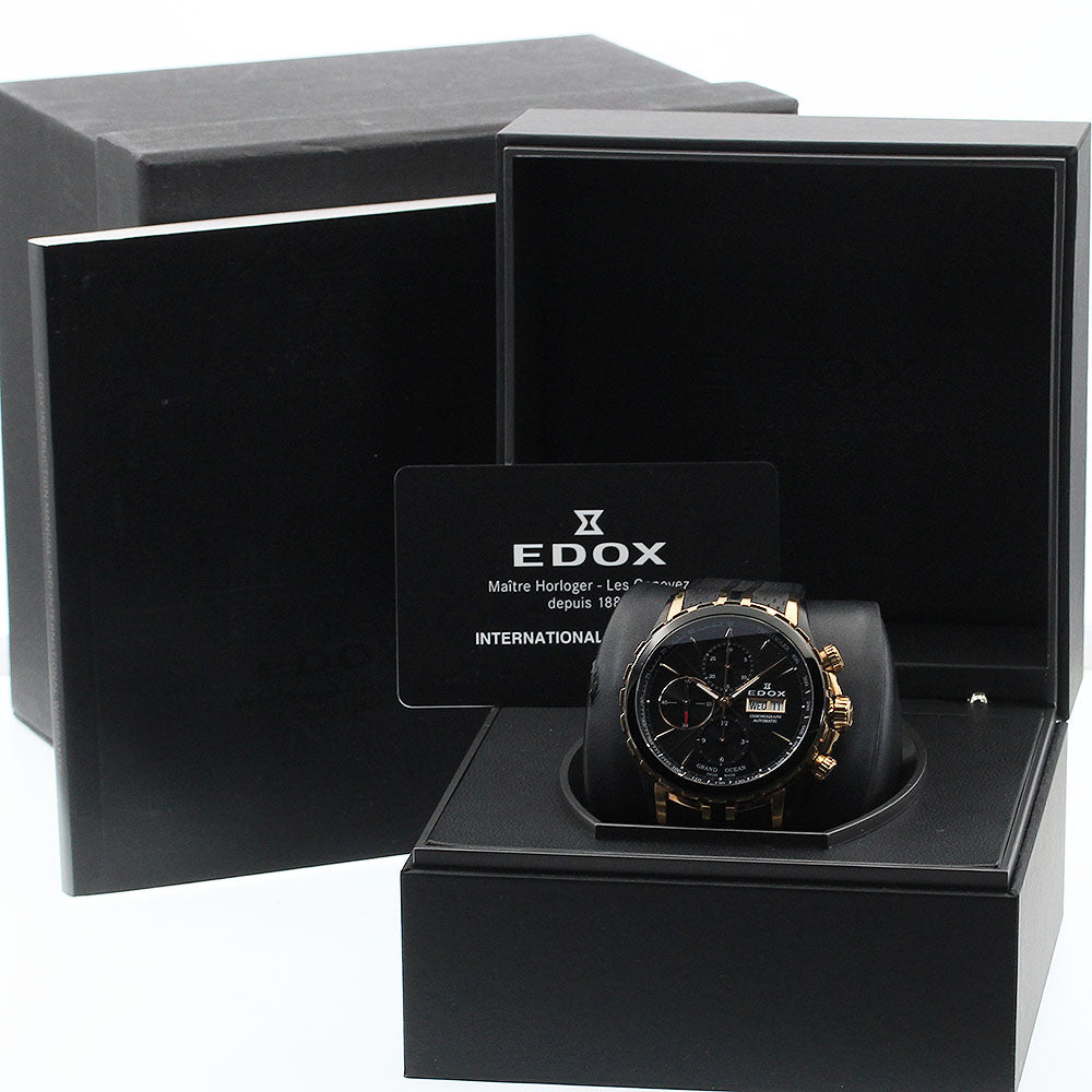 EDOX Grand Ocean 01113 Chronograph day date black Dial Automatic Men's_886445