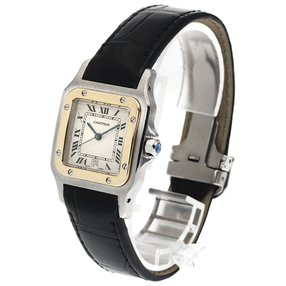 CARTIER Santos GalbeeLM W20011C4 Date beige Dial Quartz Men's Watch_886525