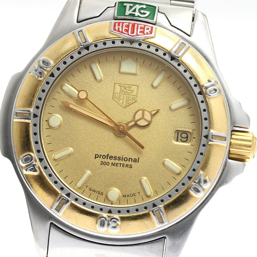 TAG HEUER 4000 series 995.413A Date gold Dial Quartz Boy's Watch_887058