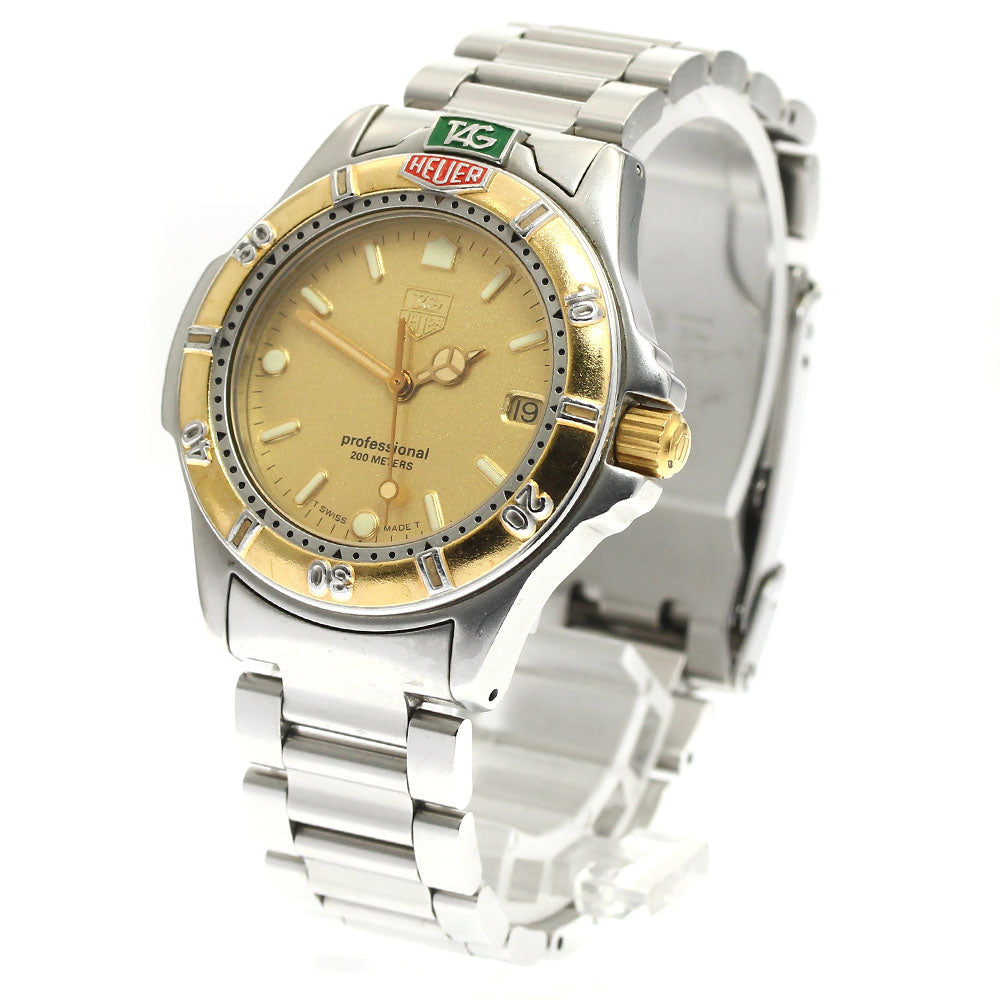 TAG HEUER 4000 series 995.413A Date gold Dial Quartz Boy's Watch_887058