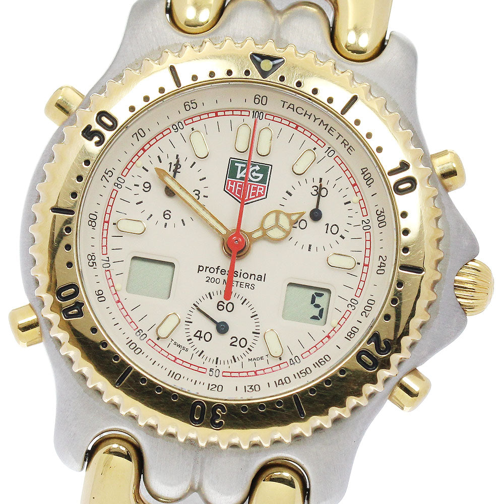 TAG HEUER S/el CG1123-0 Chronograph beige Dial Quartz Men's Watch_887094