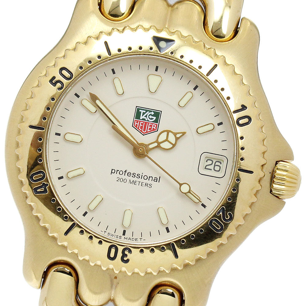 TAG HEUER S/el WG1130-0 Date beige Dial Quartz Men's Watch_887497