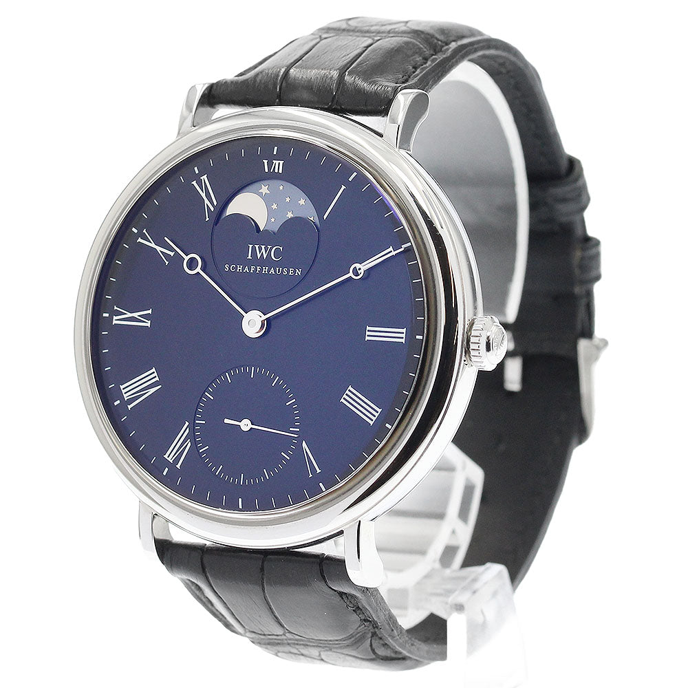 IWC SCHAFFHAUSEN Vintage Portofino IW544801 Moon phase black Dial Hand Winding Men's Watch_888113