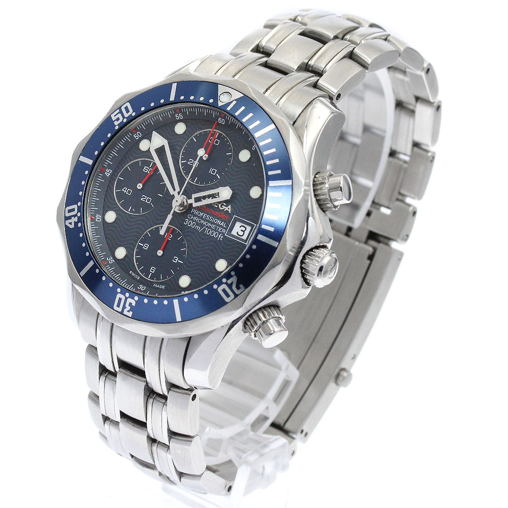OMEGA Seamaster300 2225.80 Date Chronograph Navy Dial Automatic Men's_888206