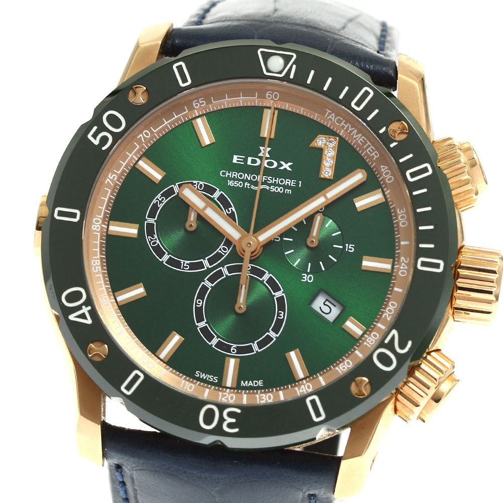 EDOX Chrono Offshore 1 10221-37RV5-VIR5-S Date Chronograph green Dial Quartz Men's Watch_888275