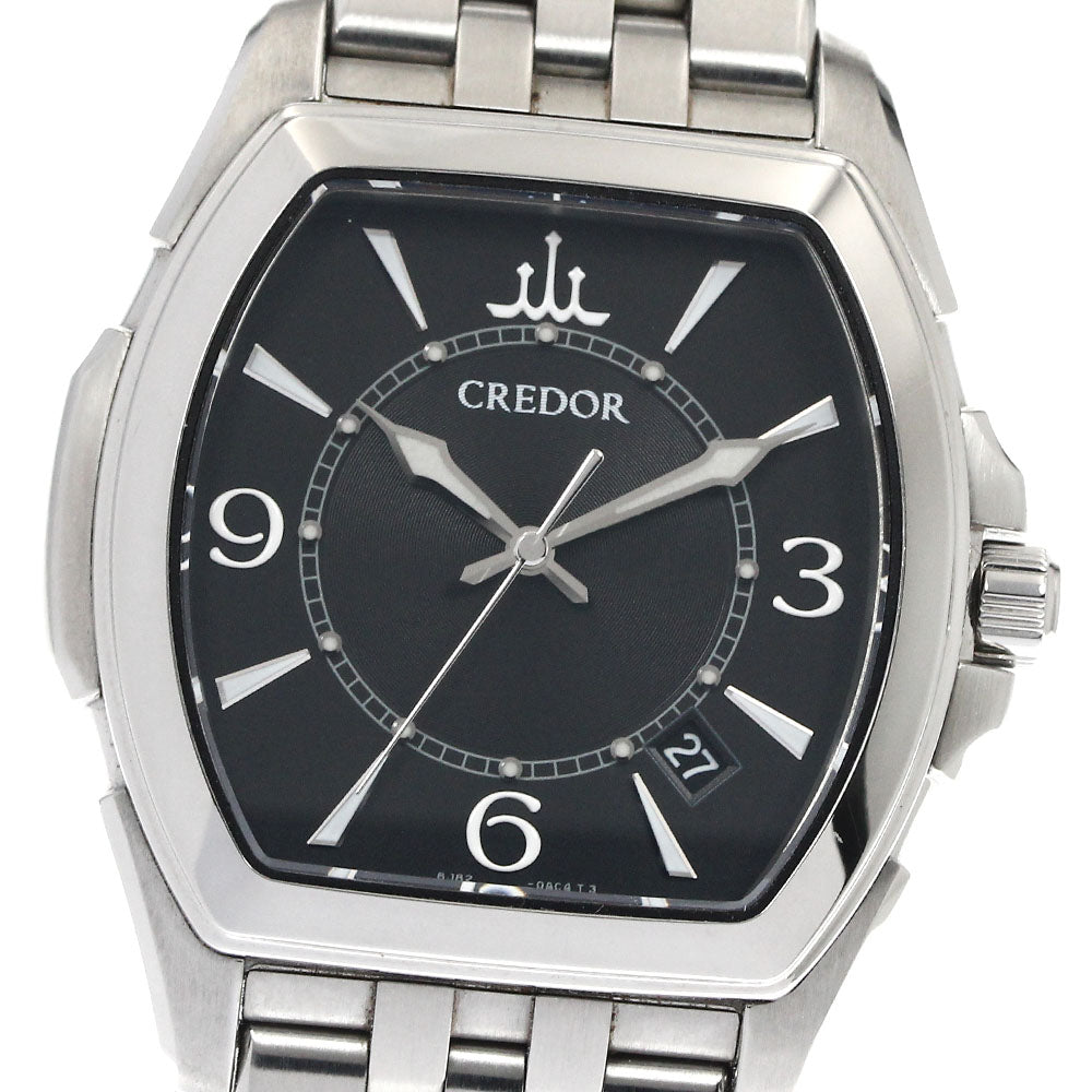 SEIKO CREDOR Pacificique 8J82-0AC0/GCAX983 black Dial Quartz Men's Watch_888820