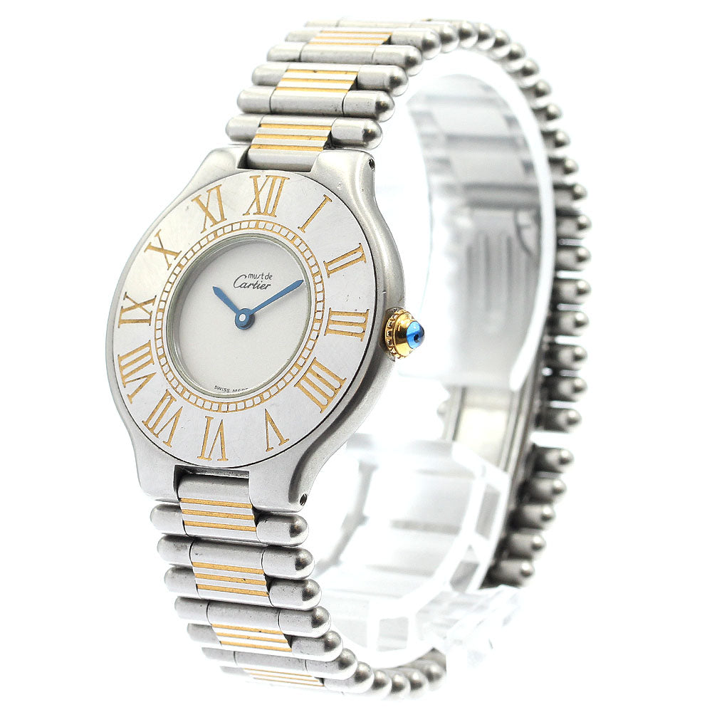 CARTIER Must21 LM 83090171 Silver Dial Quartz Men's Watch_889222