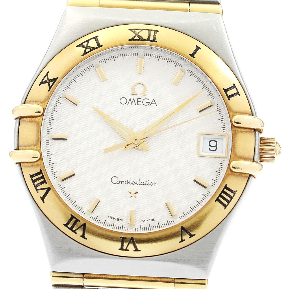 OMEGA Constellation 1212.30 YG bezel date white Dial Quartz Men's Watch_889354