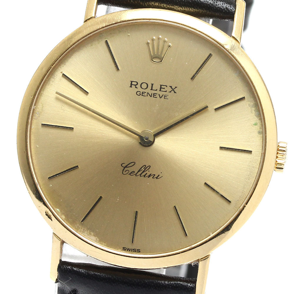 ROLEX Cellini 4112 K18YG Cal.1602 gold Dial Hand Winding Men's Watch_891768