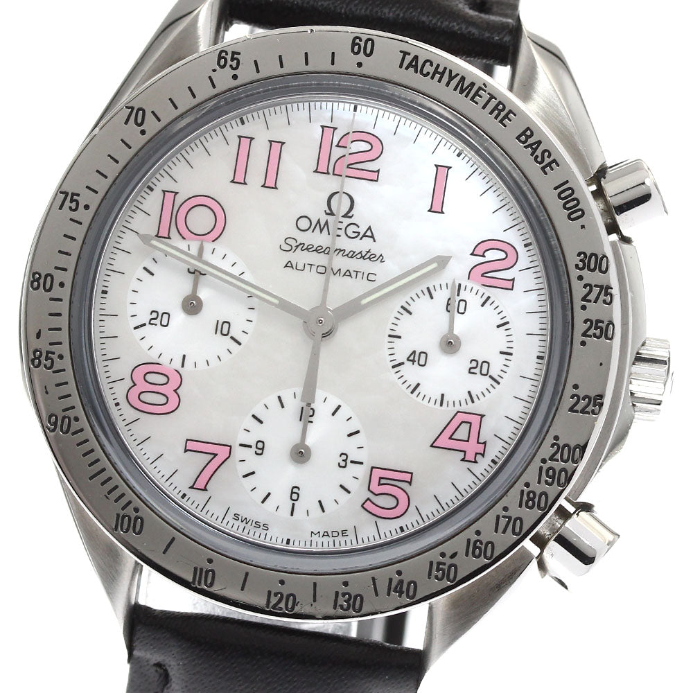 OMEGA Speedmaster 3834.74.34 Chronograph White shell Dial Automatic Men's Watch_894812
