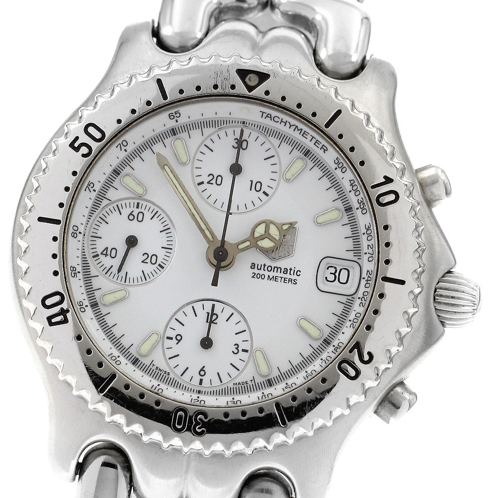 TAG HEUER S/el CG2110-R0 Chronograph white Dial Automatic Men's Watch_896688