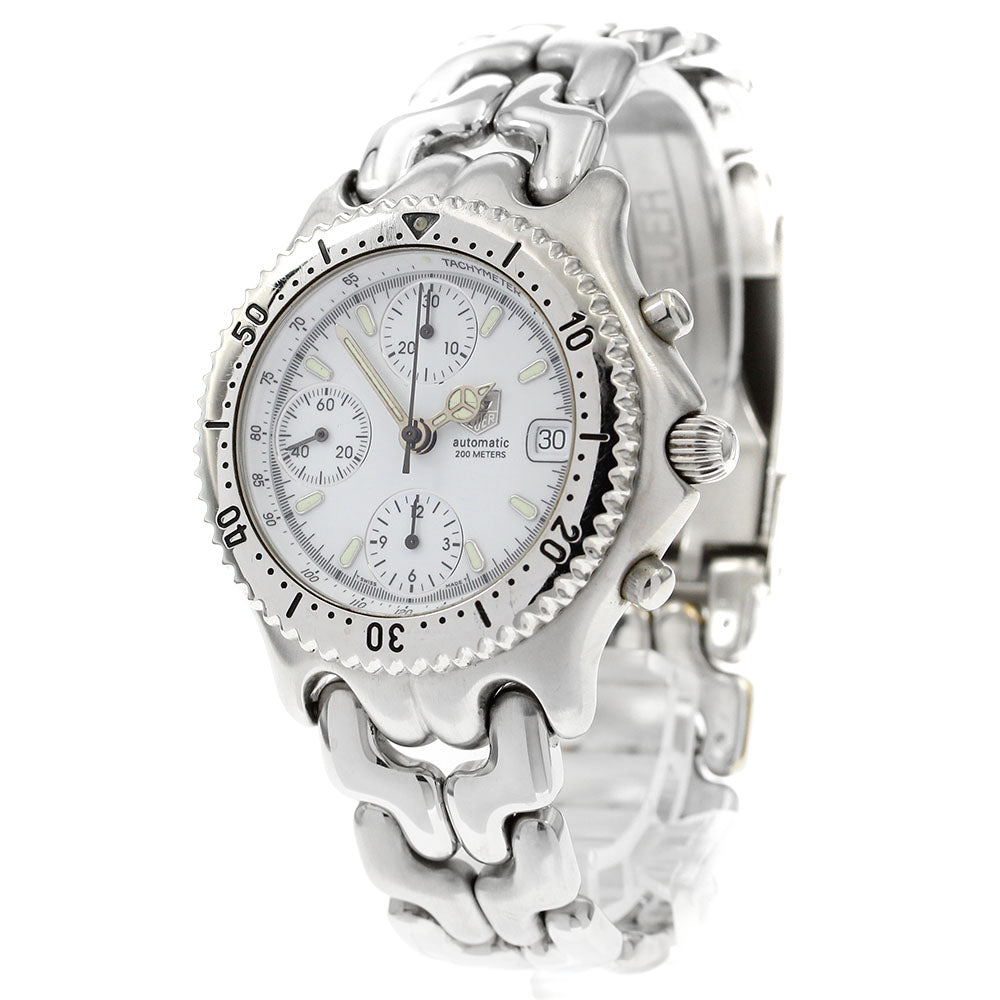 TAG HEUER S/el CG2110-R0 Chronograph white Dial Automatic Men's Watch_896688