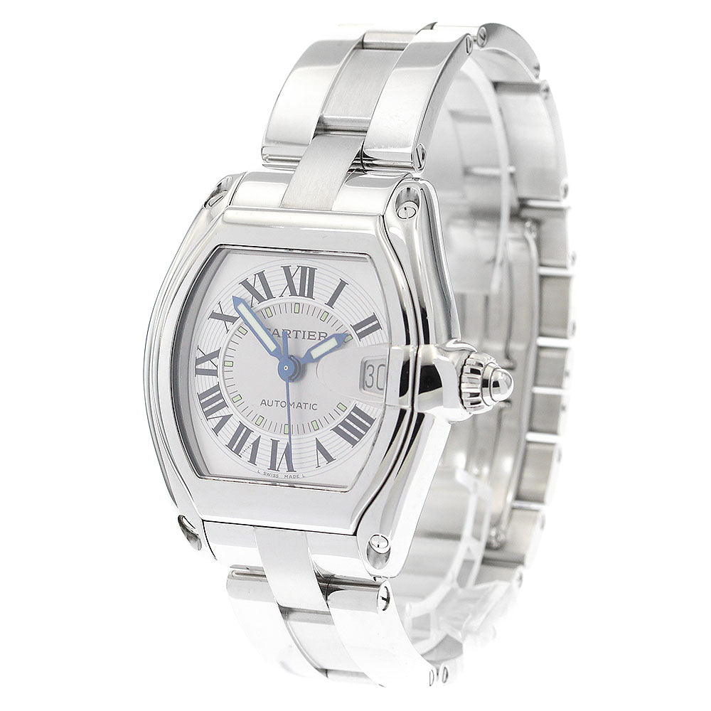 CARTIER Roadster LM W62000V3 Date Silver Dial Automatic Men's Watch_899570