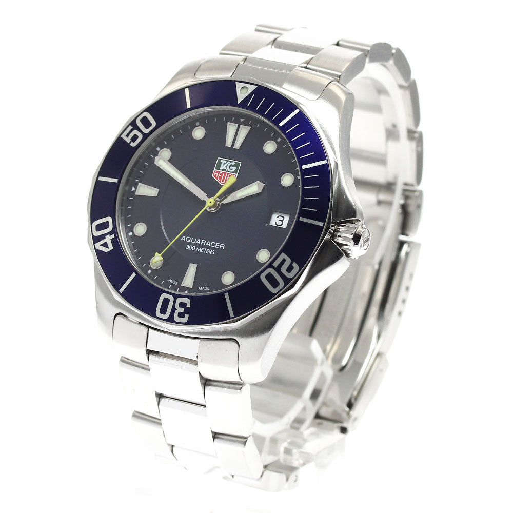 TAG HEUER Aqua racer WAB1112 Date blue Dial Quartz Men's Watch_900912