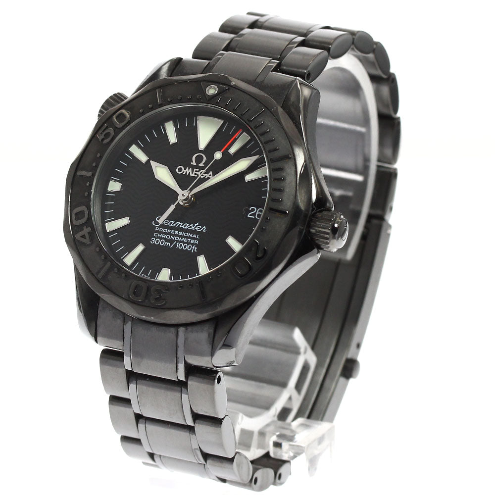 OMEGA Seamaster300 2236.50 WG bezel with black PVD coating black Dial Automatic Boy's Watch_903668