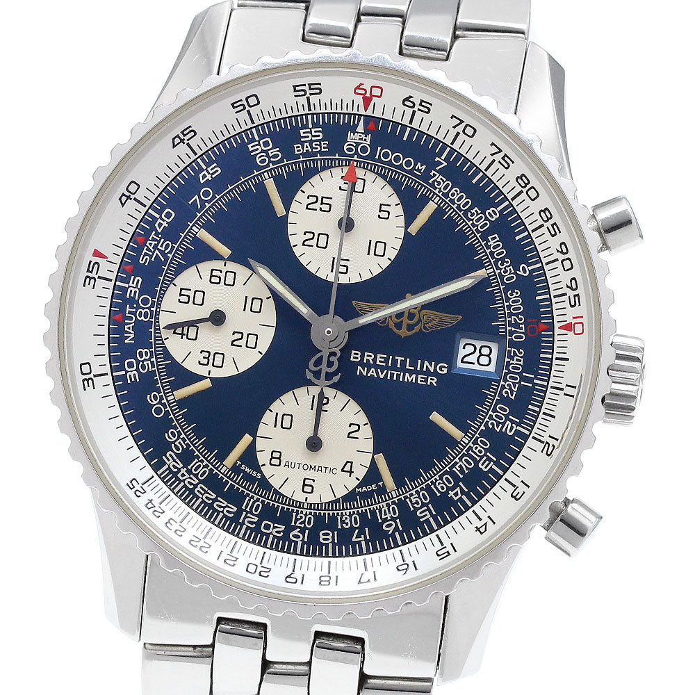 BREITLING Old Navitimer A13022 Chronograph Navy Dial Automatic Men's_904289