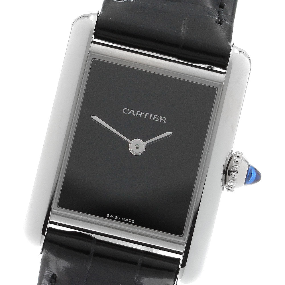 CARTIER tank mast SM WSTA0071 black Dial Quartz Ladies Watch_906584