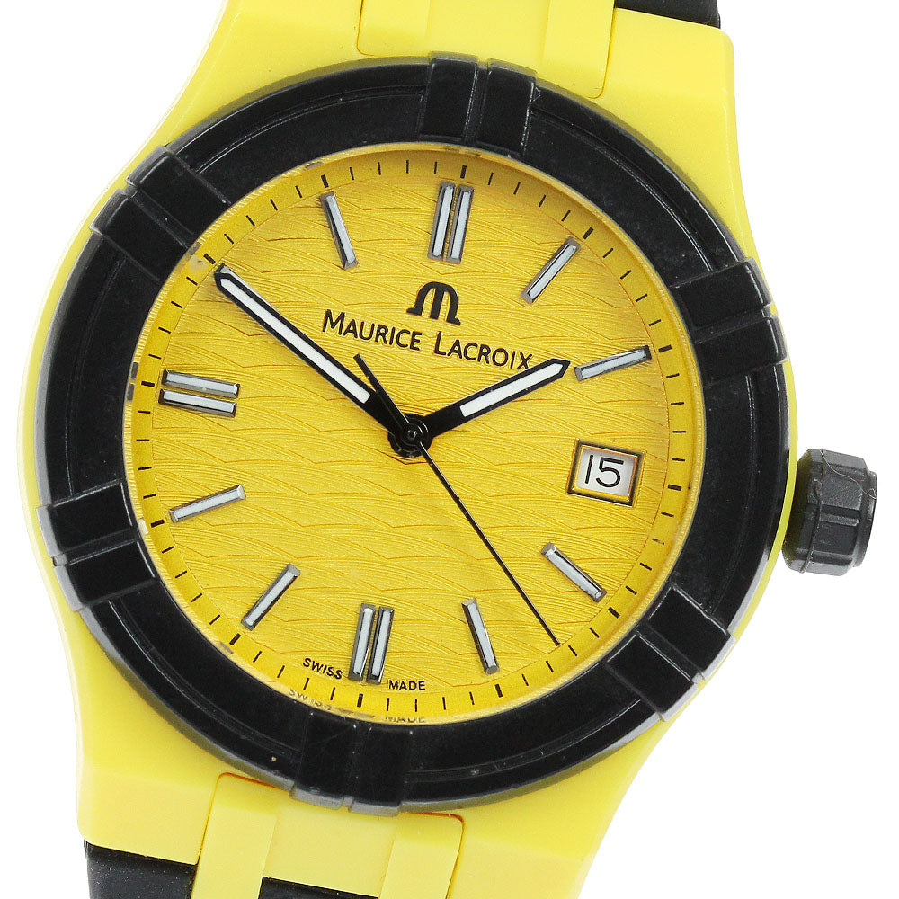 MAURICE LACROIX icon tide AI2008 Date yellow Dial Quartz Men 