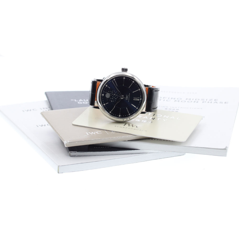 IWC SCHAFFHAUSEN Portofino Moonphase 37 Laureus Sport for Good IW459006 1500 pieces worldwide, 12P diamond blue Dial Automatic Boy's Watch_916294