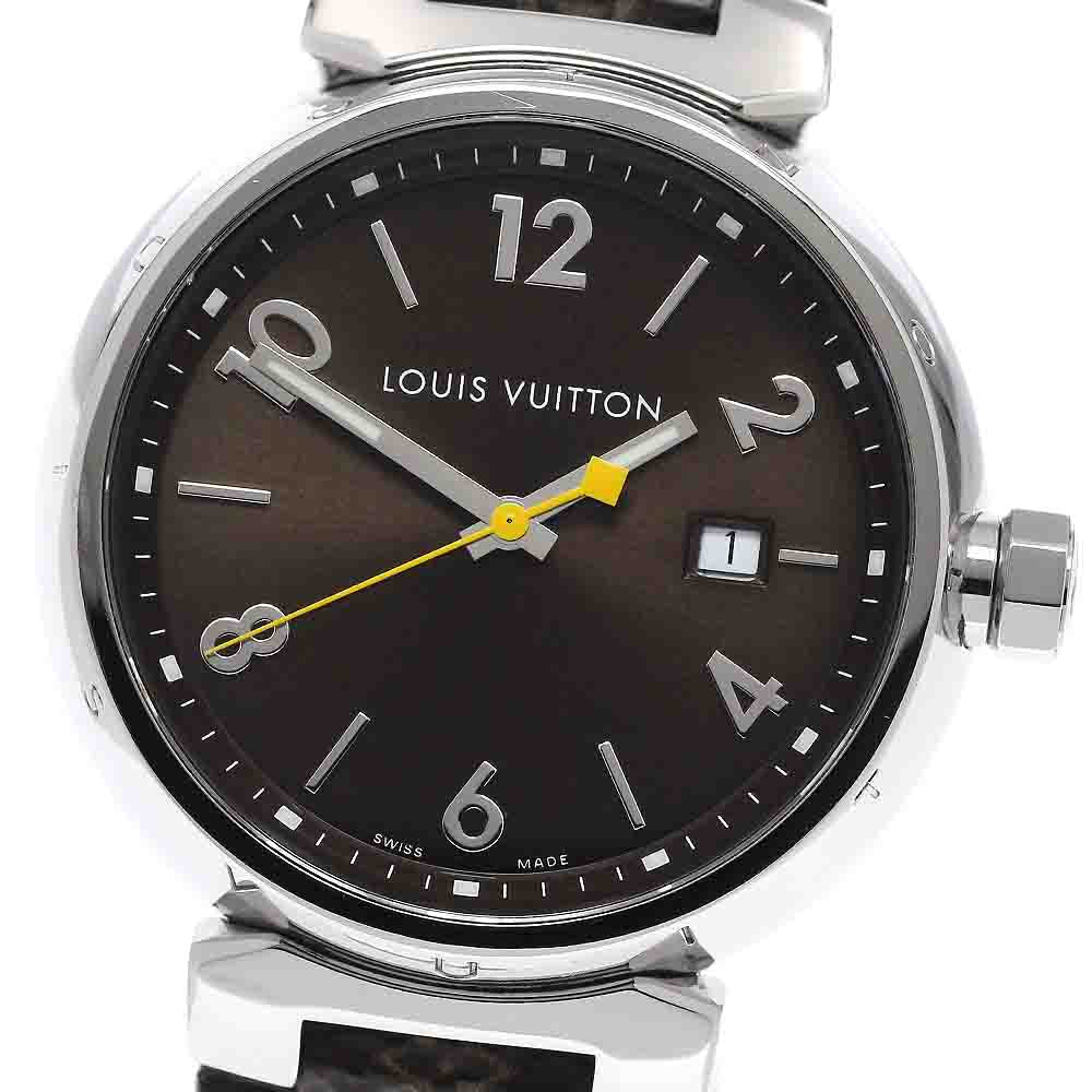 【箱保付稼働美品完品】LOUIS VUITTON Q1111 タンブール腕時計 公式】CLOSER｜ルイ・ヴィトン LOUIS VUITTON Q1111 タンブール デイト