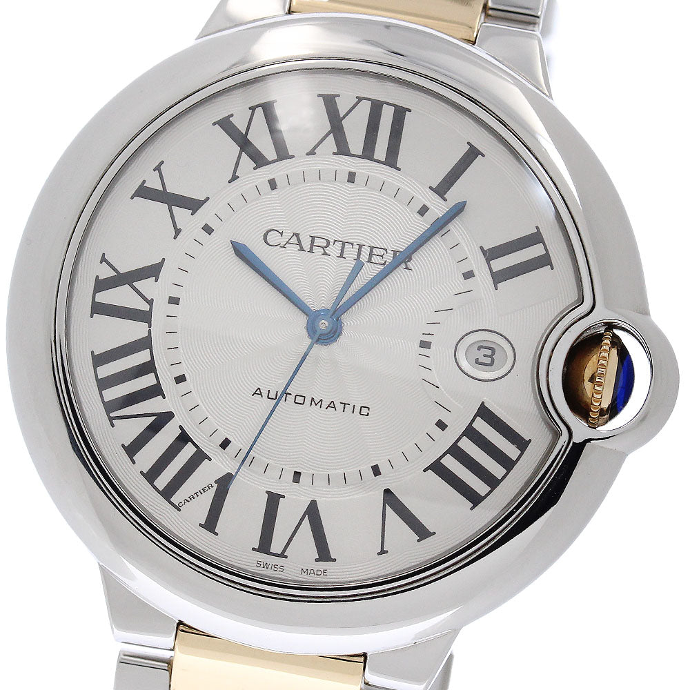 CARTIER Baron Blue LM W69009Z3 Date Silver Dial Automatic Men\'s Watch_959665 Cartier Ballon Bleu - 42 mm, Stainless Steel, Yellow Gold  main image 2