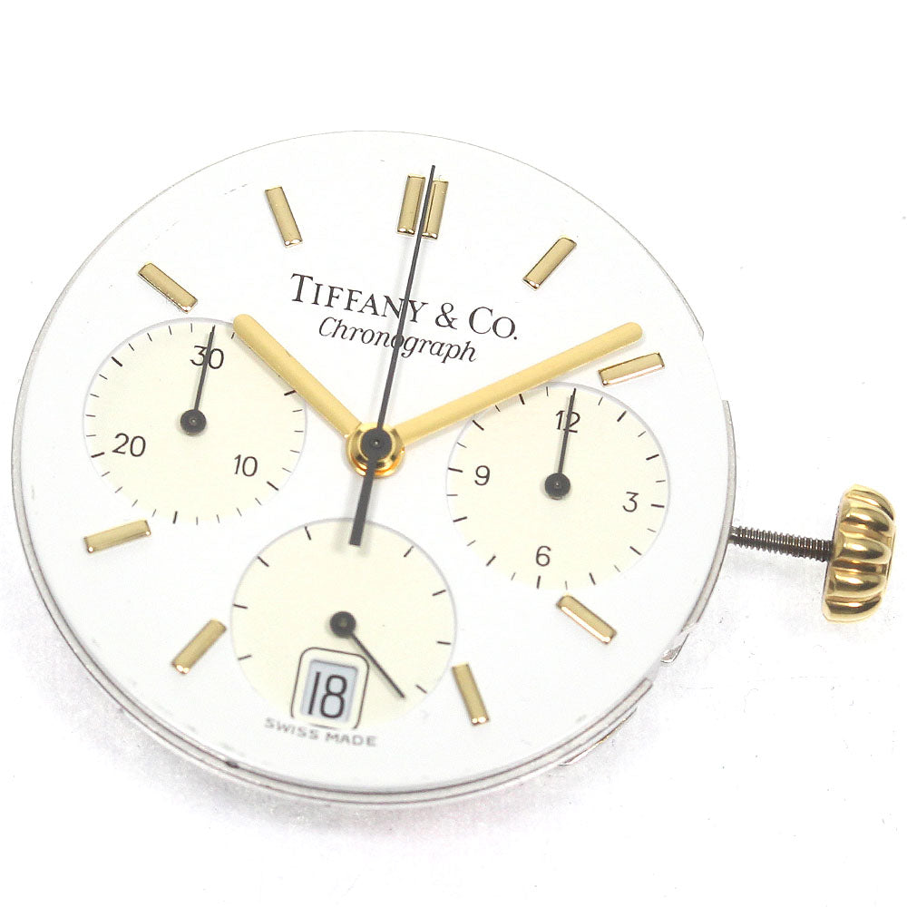 TIFFANY&Co. Cal.1270 Chronograph Movement white Dial Quartz Men's Watch_D-65