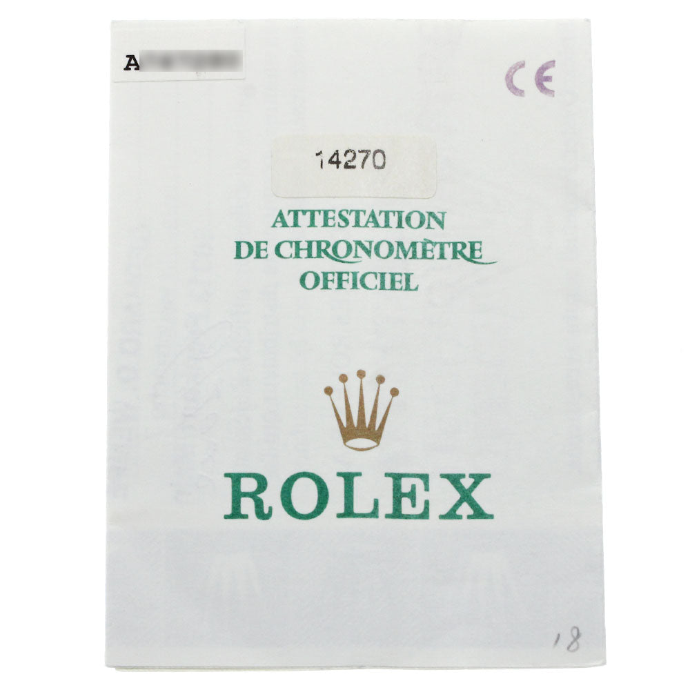 ROLEX 14270 Warranty card A Dial Watch_1-40