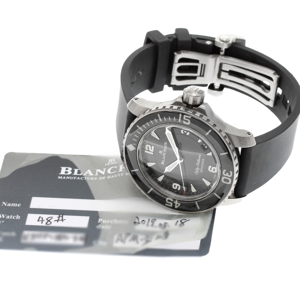 Blancpain Fifty Fathoms 5015-12B30-B52A Date black Dial Automatic Men's_837255