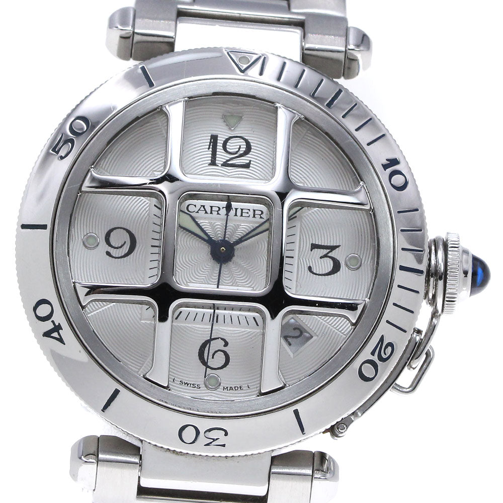 CARTIER Pasha grid W31059H3 Date back skeleton Automatic Men's Watch_846899