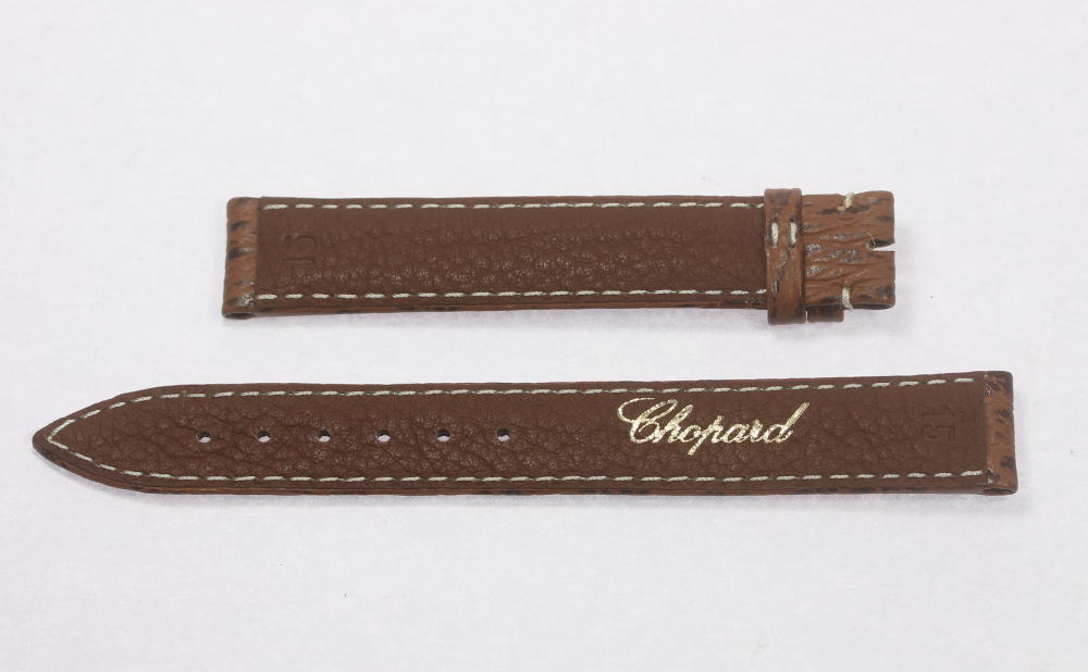 Chopard Lug width 0.6" Brown Leather strap for wristwatch Dial Ladies Watch_457639-3