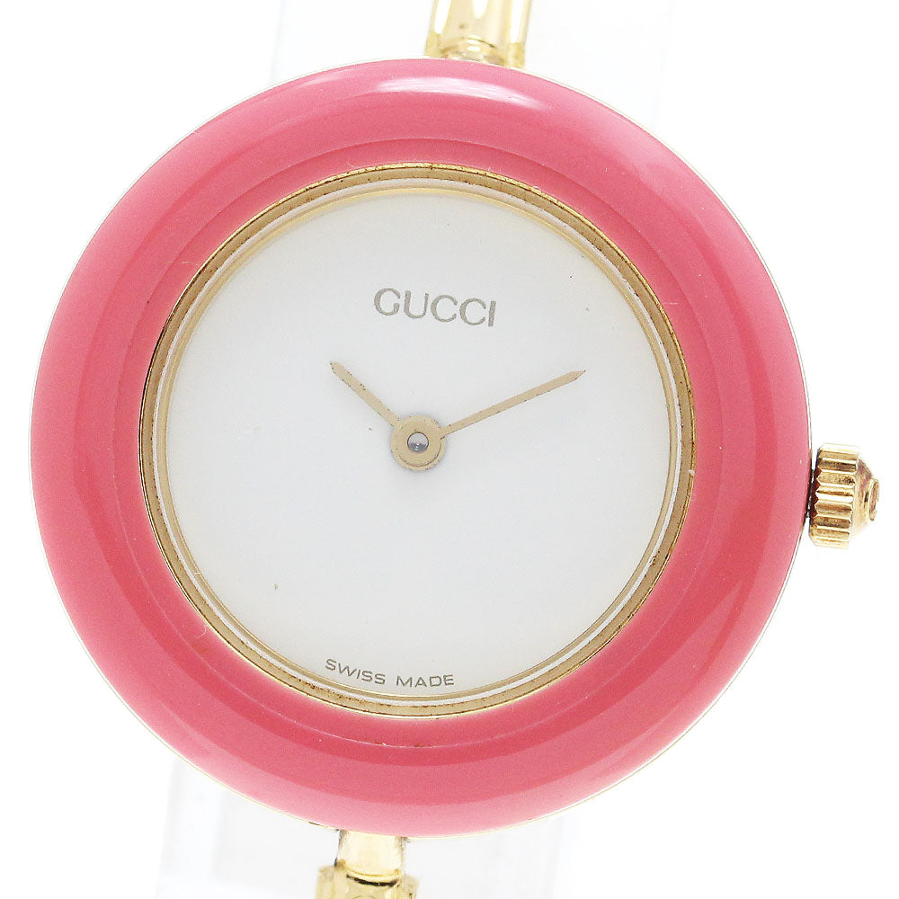 GUCCI Change bezel 11/12.2 white Dial Quartz Ladies Watch_525999